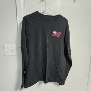 Realtree Black Long Sleeve Shirt with Flag Emblem